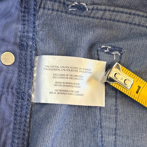 GAP Corduroy Shorts Women’s 4 Ocean Blue Frayed Hem Mid Rise Stretch 3.5” Inseam - Picture 10 of 12